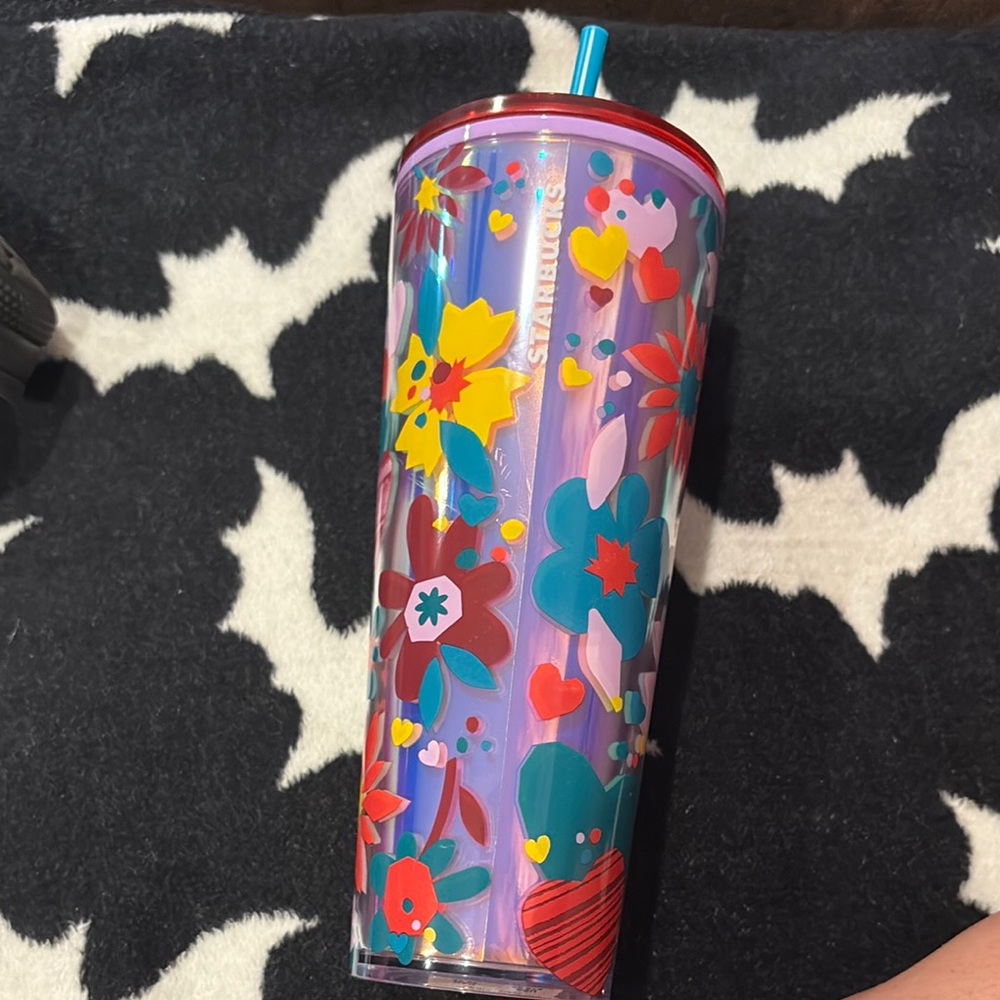 Starbucks Multicolor Floral Tumbler with Straw
